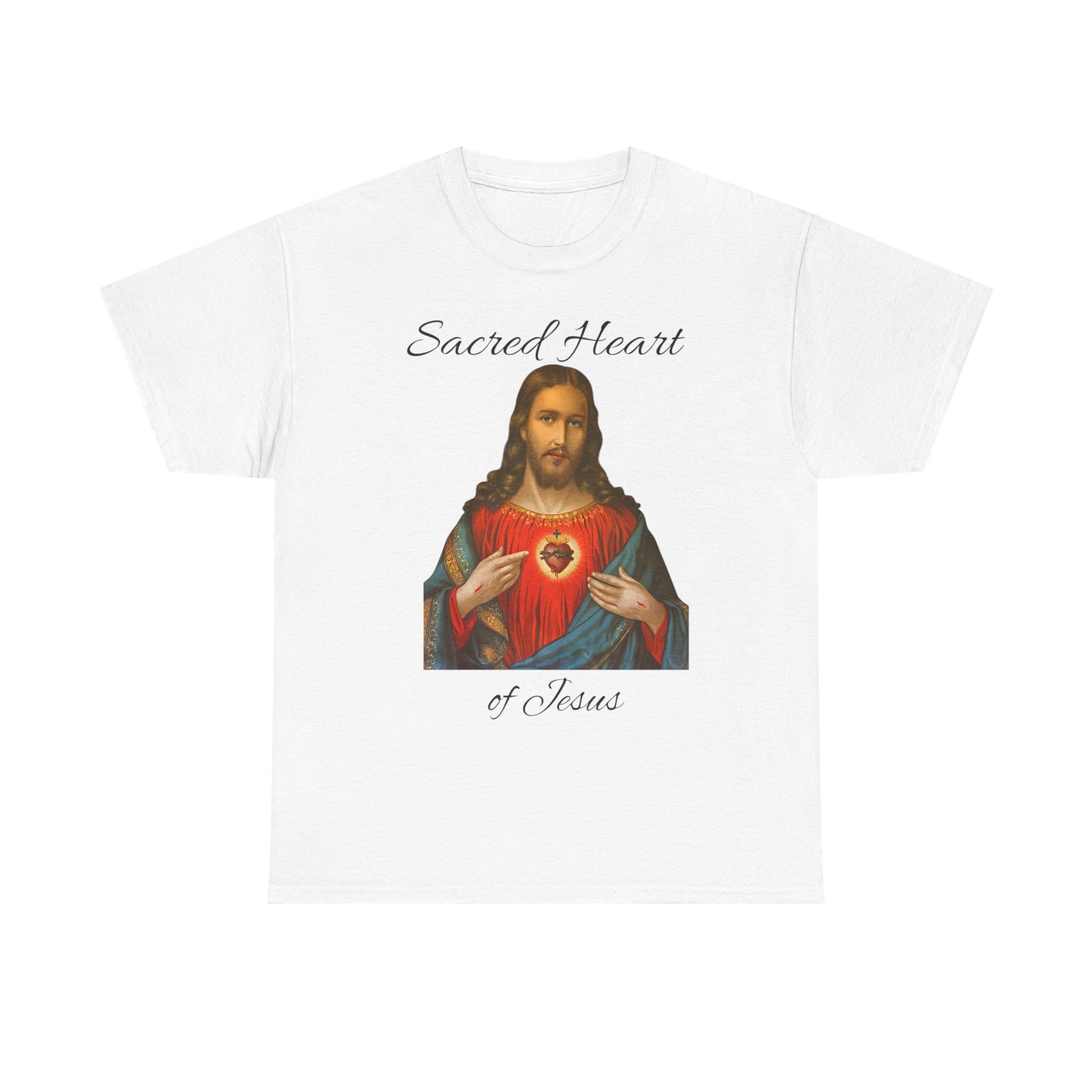 Sacred Heart of Jesus Unisex Heavy Cotton Tee