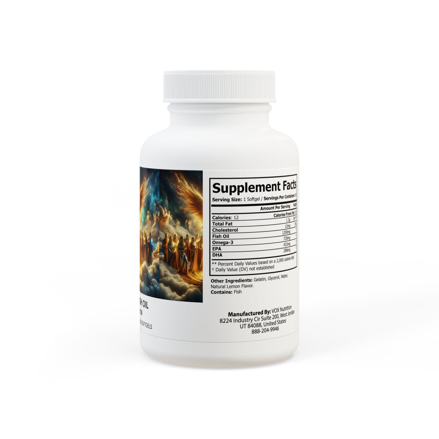 Heaven on Earth Omega 3 Fish Oil Supplement (60 Softgels)