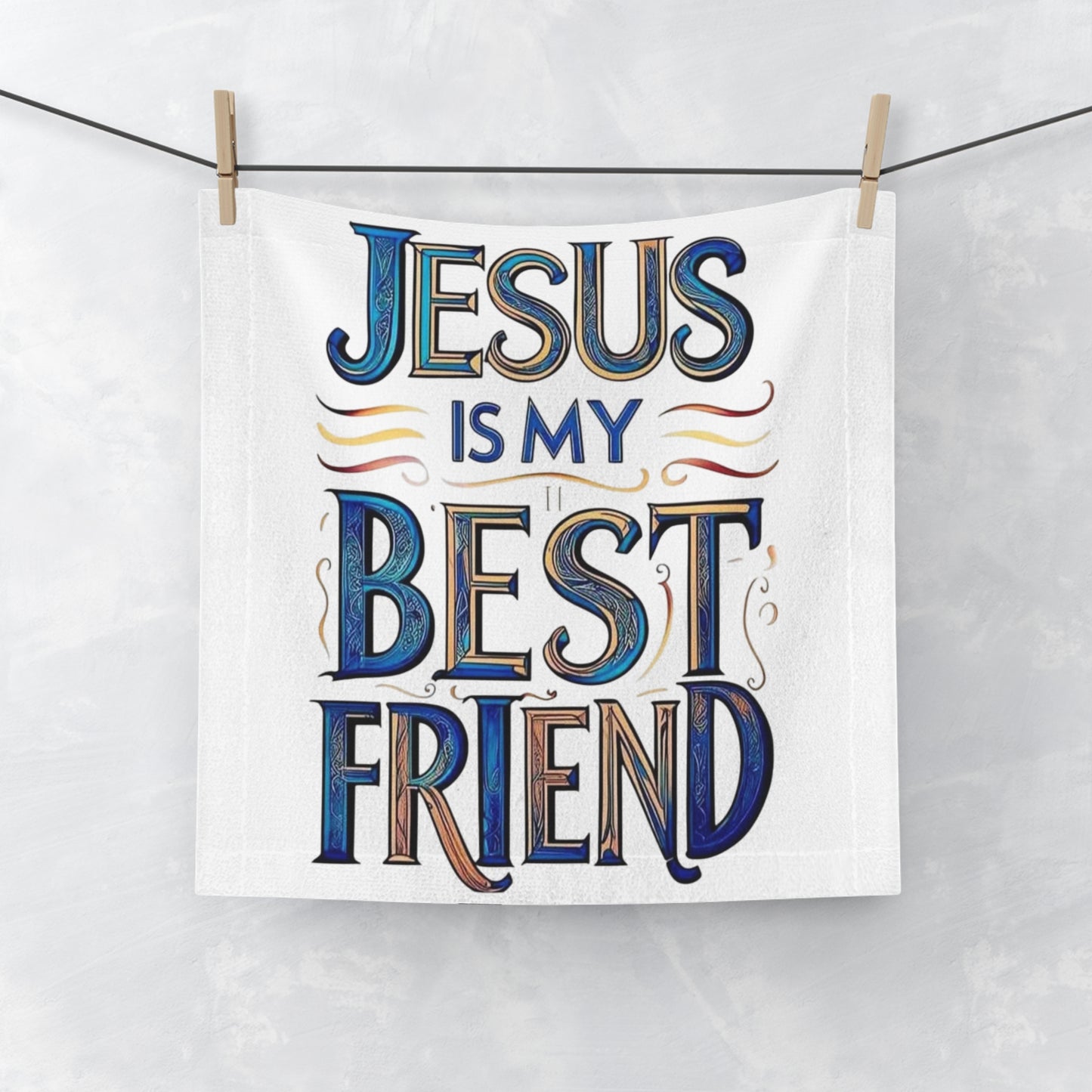 Jesus Is My Best Friend Face Towel