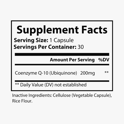 Heaven on Earth CoQ10 (Ubiquinone) Supplement (30 Capsules)